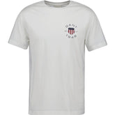 GANT Mens Short Sleeve Tshirt Grey Melange S Eggshell XL